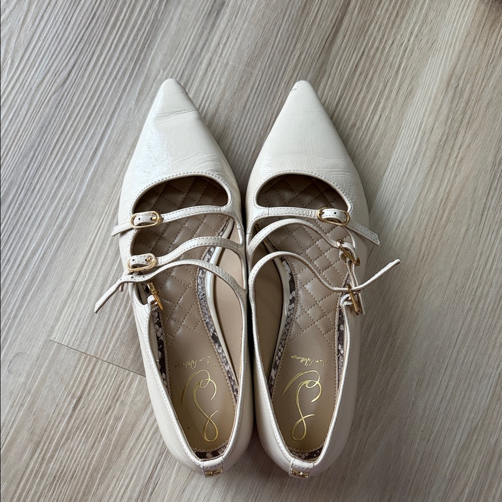 Sam Edelman Cream Pointed Flats